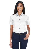 Ladies' Easy Blend™ Short-Sleeve Twill Shirt with Stain-Release