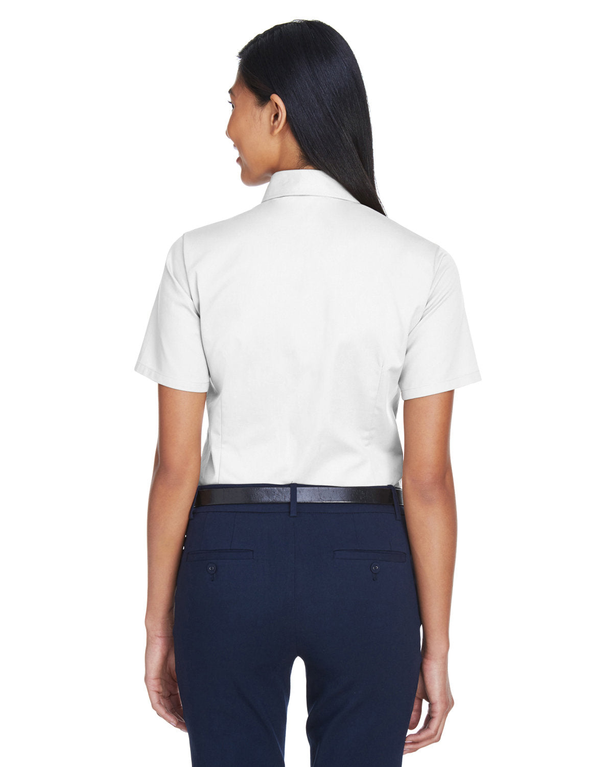 Ladies' Easy Blend™ Short-Sleeve Twill Shirt with Stain-Release