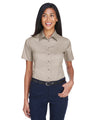 Ladies' Easy Blend™ Short-Sleeve Twill Shirt with Stain-Release