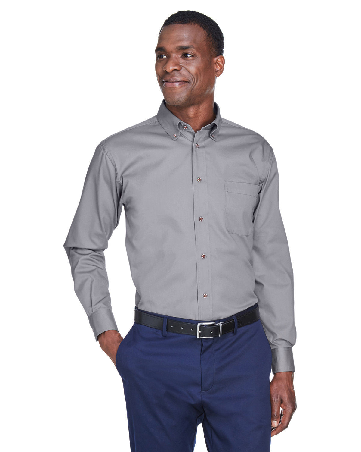 Men's Tall Easy Blend™ Long-Sleeve Twill Shirt with Stain-Release