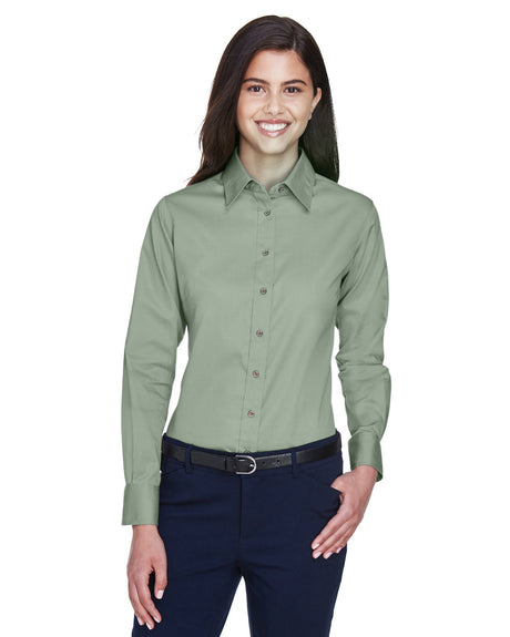 Ladies' Easy Blend™ Long-Sleeve Twill Shirt with Stain-Release