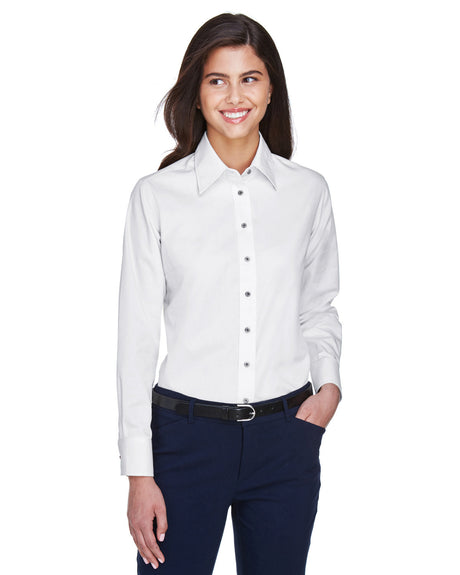 Ladies' Easy Blend™ Long-Sleeve Twill Shirt with Stain-Release