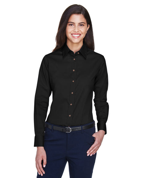 Ladies' Easy Blend™ Long-Sleeve Twill Shirt with Stain-Release