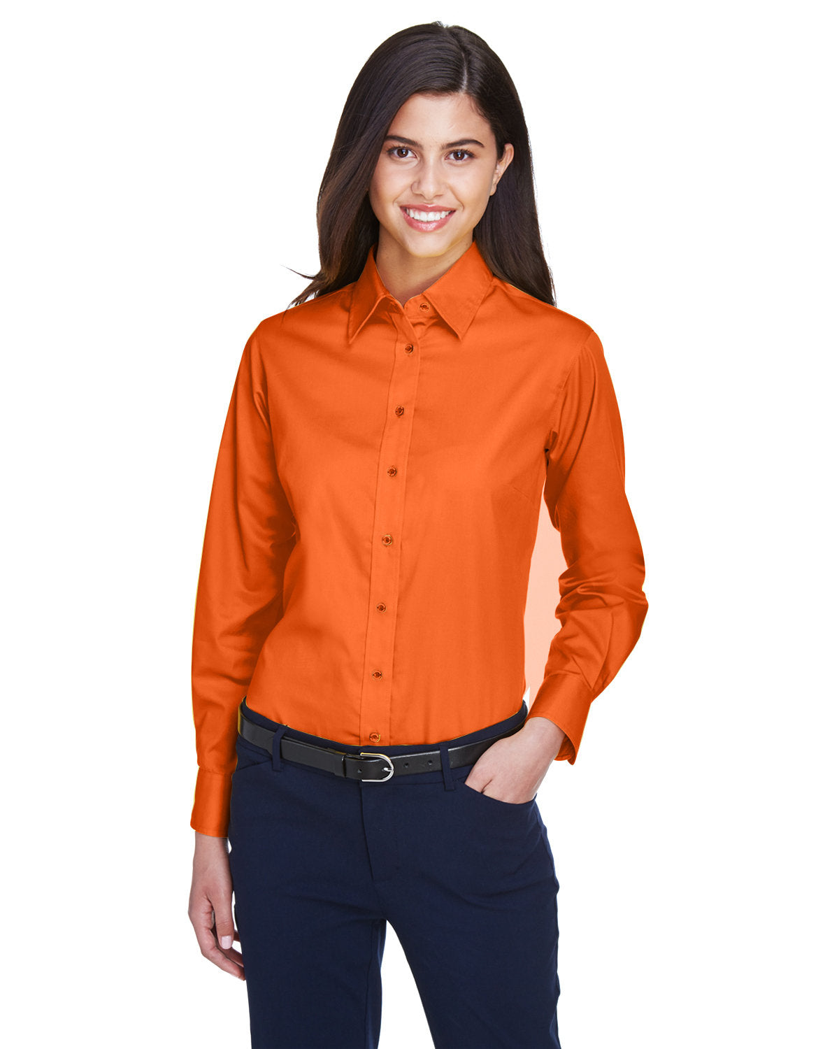 Ladies' Easy Blend™ Long-Sleeve Twill Shirt with Stain-Release