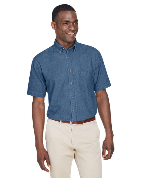 Men's Short-Sleeve Denim Shirt