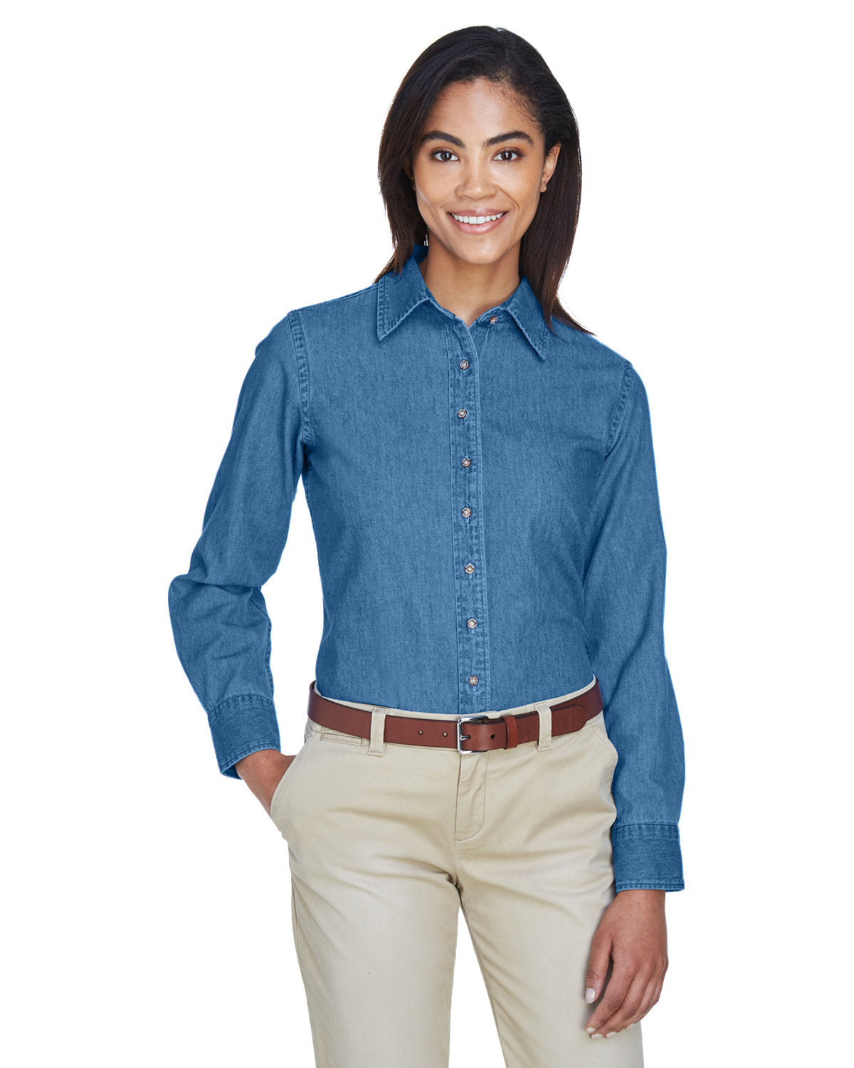 Ladies' Long-Sleeve Denim Shirt