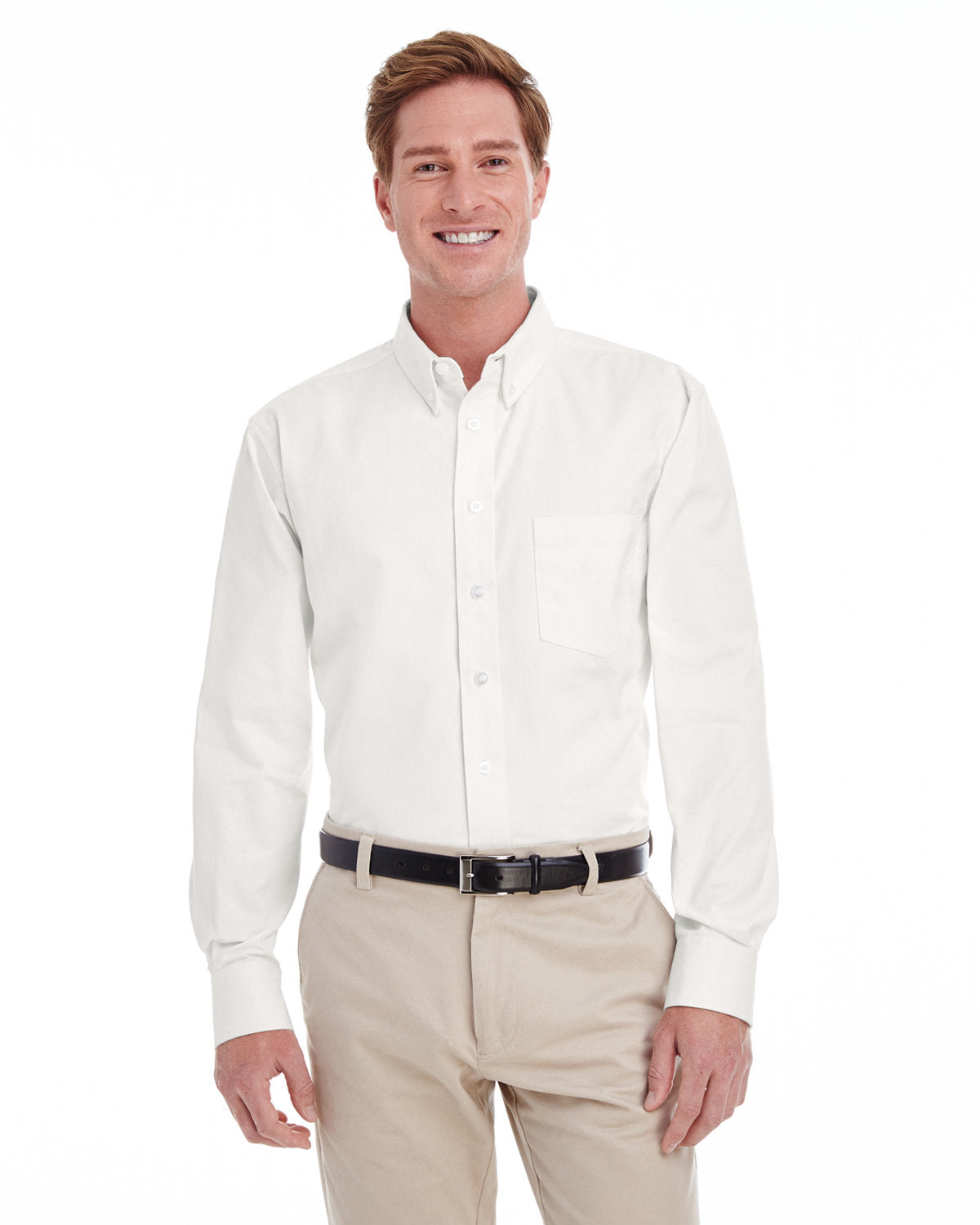 Men's Tall Foundation Cotton Long-Sleeve Twill Shirt with Teflon™