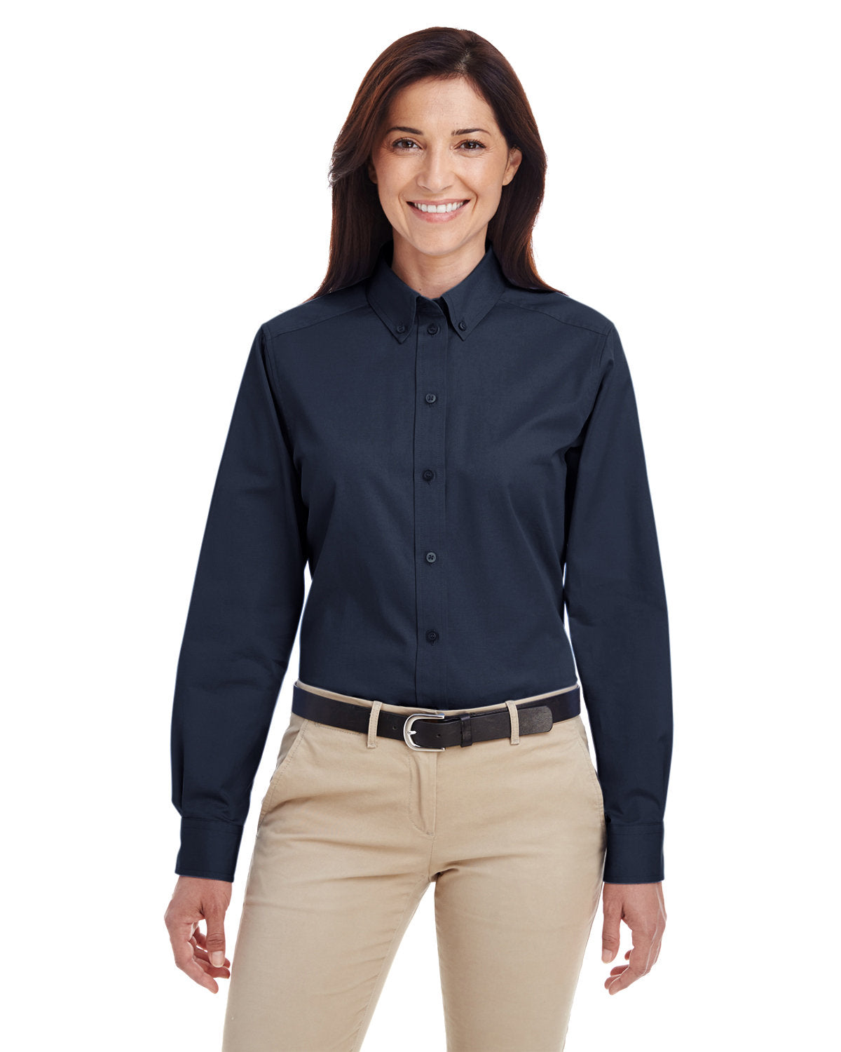 Ladies' Foundation Cotton Long-Sleeve Twill Shirt with Teflon™