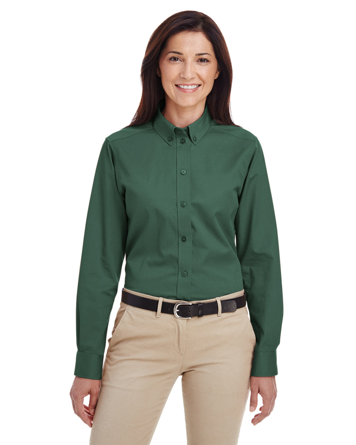 Ladies' Foundation Cotton Long-Sleeve Twill Shirt with Teflon™