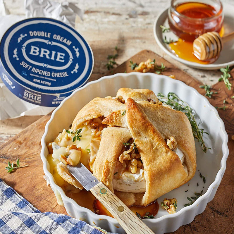 Double Cream Brie Cheese Rich & Creamy Soft Cheese Wheel