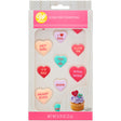 Wilton Valentine's Day Conversation Heart Royal Icing Decorations, 0.74 oz. (12 Pieces)