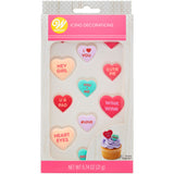 Wilton Valentine's Day Conversation Heart Royal Icing Decorations, 0.74 oz. (12 Pieces)