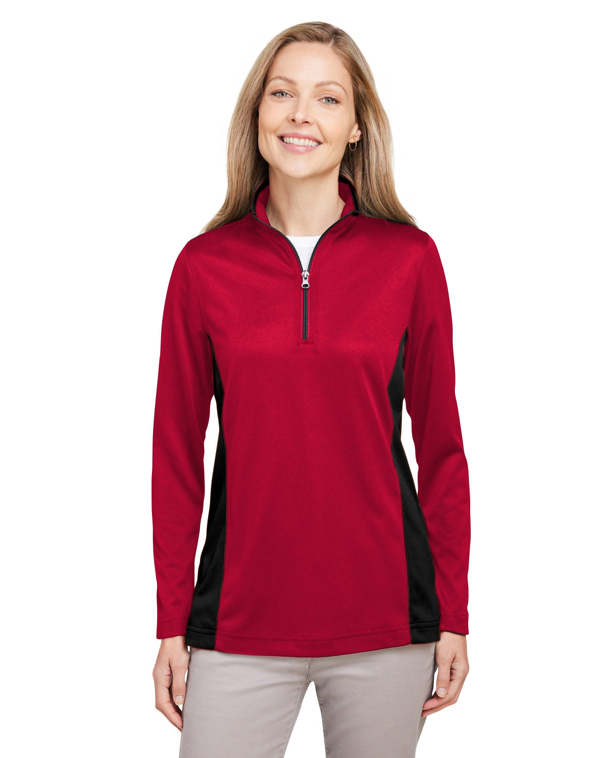 Ladies' Flash Snag Protection Plus IL Colorblock Quarter-Zip