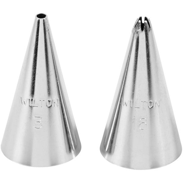 Wilton Round and Open Star Cake Decorating Tip Set, 2-Piece