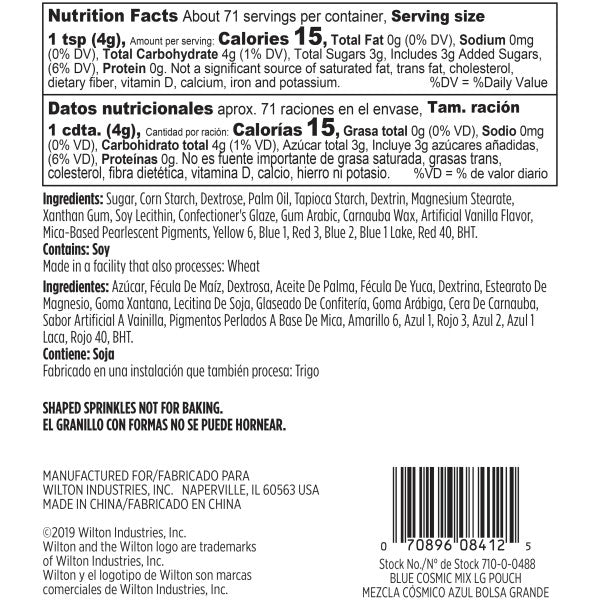 Wilton Blue Cosmic Galaxy Celestial Starry Sprinkles Mix, 10 oz.