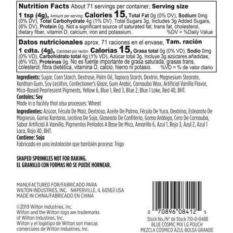 Wilton Blue Cosmic Galaxy Celestial Starry Sprinkles Mix, 10 oz.
