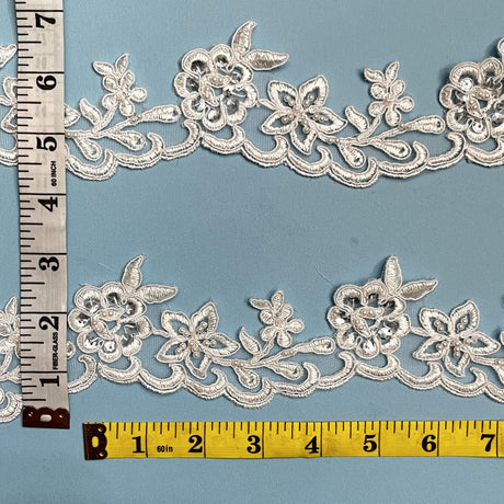 Beaded Corded Lace Trim