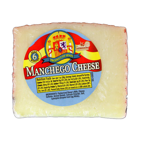 Manchego Cheese Aged Spanish Sheep Milk Nutty Flavor Gourmet Cheese