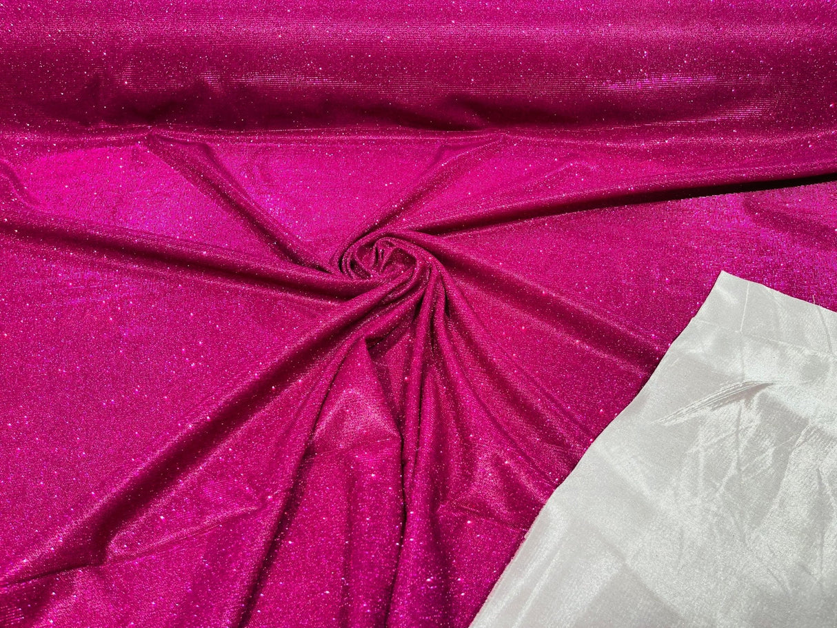 Magenta Moon Shadow Shimmer Glitter Fabric - Magenta Metallic Shimmer, 58/60" Width (1 Yard)