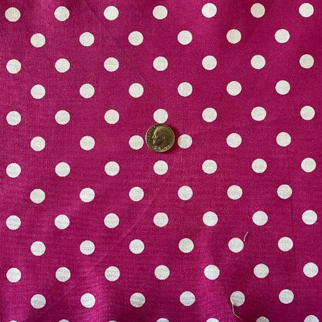 Small Polka Dot Poly Cotton Fabric - Multi-Color Polka Dots, 60" Width