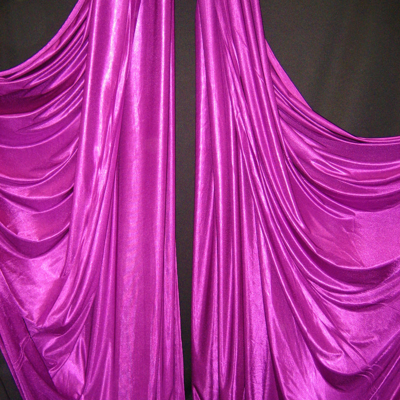 1 Yard Magenta Polyester Fabric Low Stretch For Yoga Hammocks Stage Drapes Crafts 108/120 Inch Wide