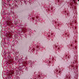VT-32 3D Beaded Lace Fabric - Burgundy, 55" Width (1 Yard)