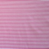 Nylon Lycra Swimsuit Fabric Magenta and Off White Micro Stripe
