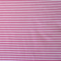 Nylon Lycra Swimsuit Fabric Magenta and Off White Micro Stripe