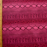 Swim Knit Nylon Lycra Magenta Snakeskin