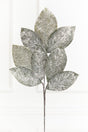 32.5" Frosted Magnolia Leaf Spray