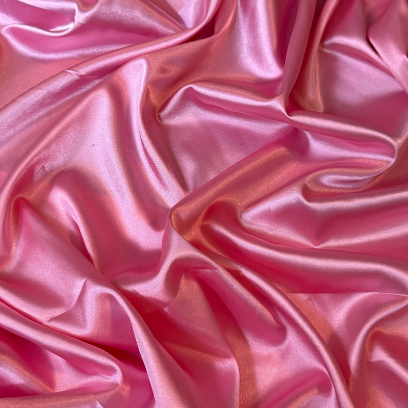 Stretch Satin Bubble Gum Pink