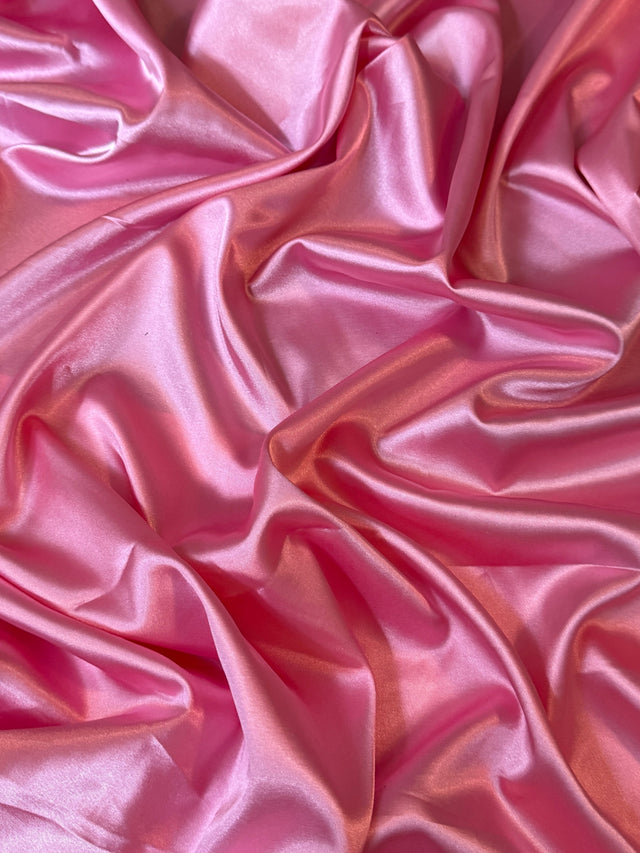 Stretch Satin Bubble Gum Pink