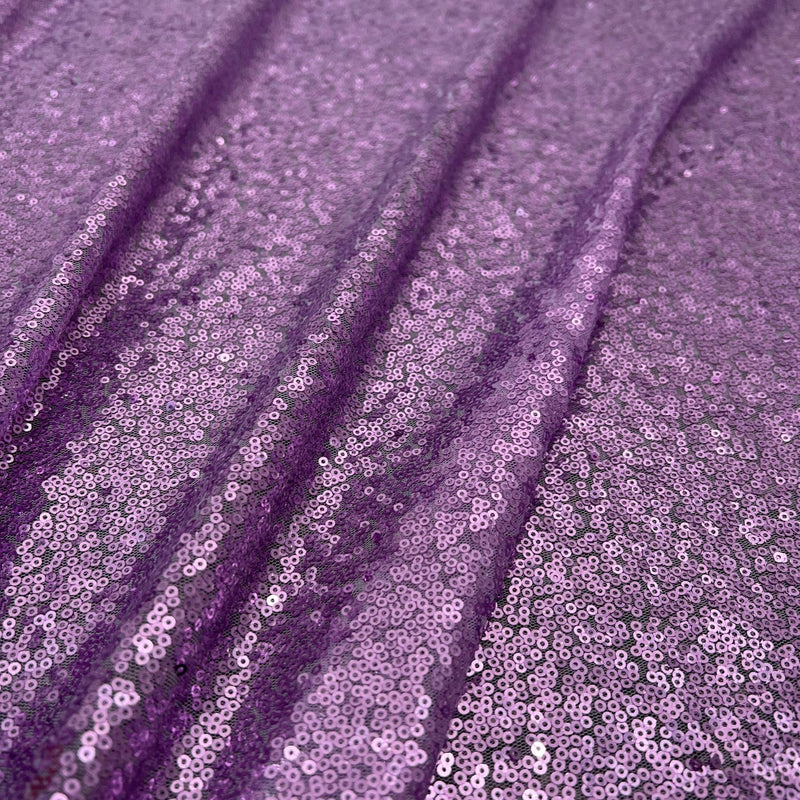 Lilac Stretch Sequin on Mesh