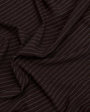 Chocolate Brown Pinstripe Linen Blend