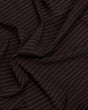 Chocolate Brown Pinstripe Linen Blend