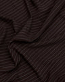 Chocolate Brown Pinstripe Linen Blend