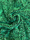 Green Sequin on Black Velvet