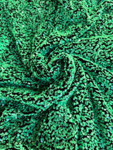 Green Sequin on Black Velvet