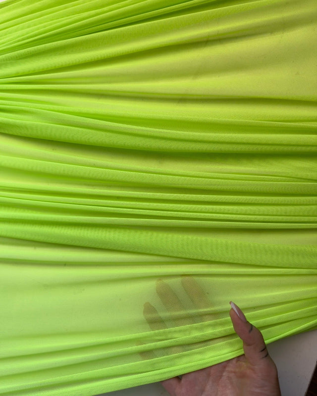 Lime Green 4-Way Stretch Power Mesh