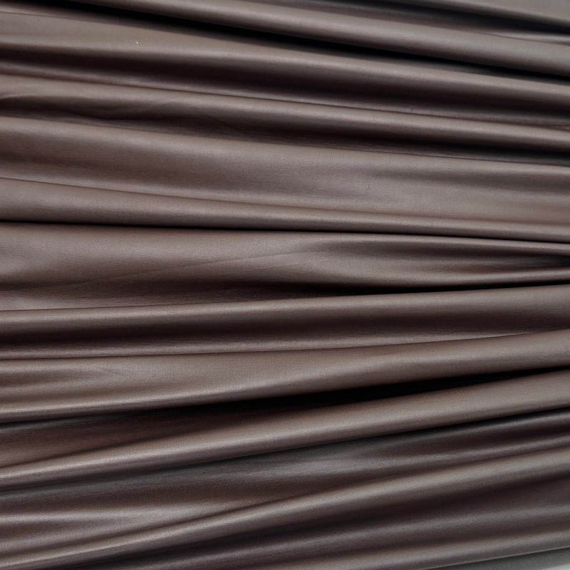 4-Way Stretch Faux Leather Chocolate Brown
