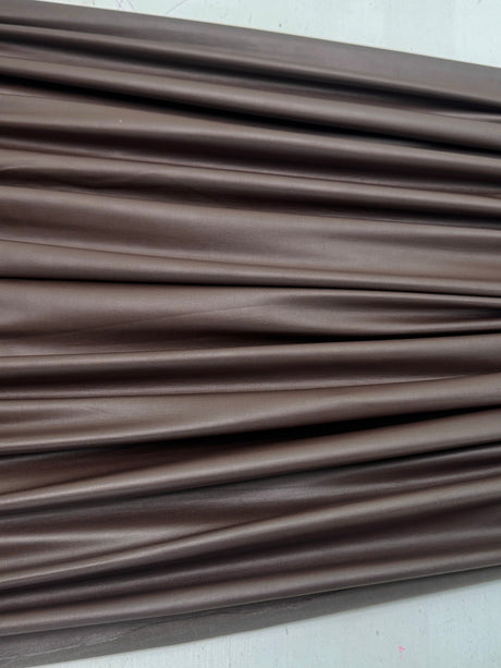 4-Way Stretch Faux Leather Chocolate Brown