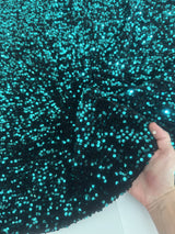 Sequin Velvet Jade Green
