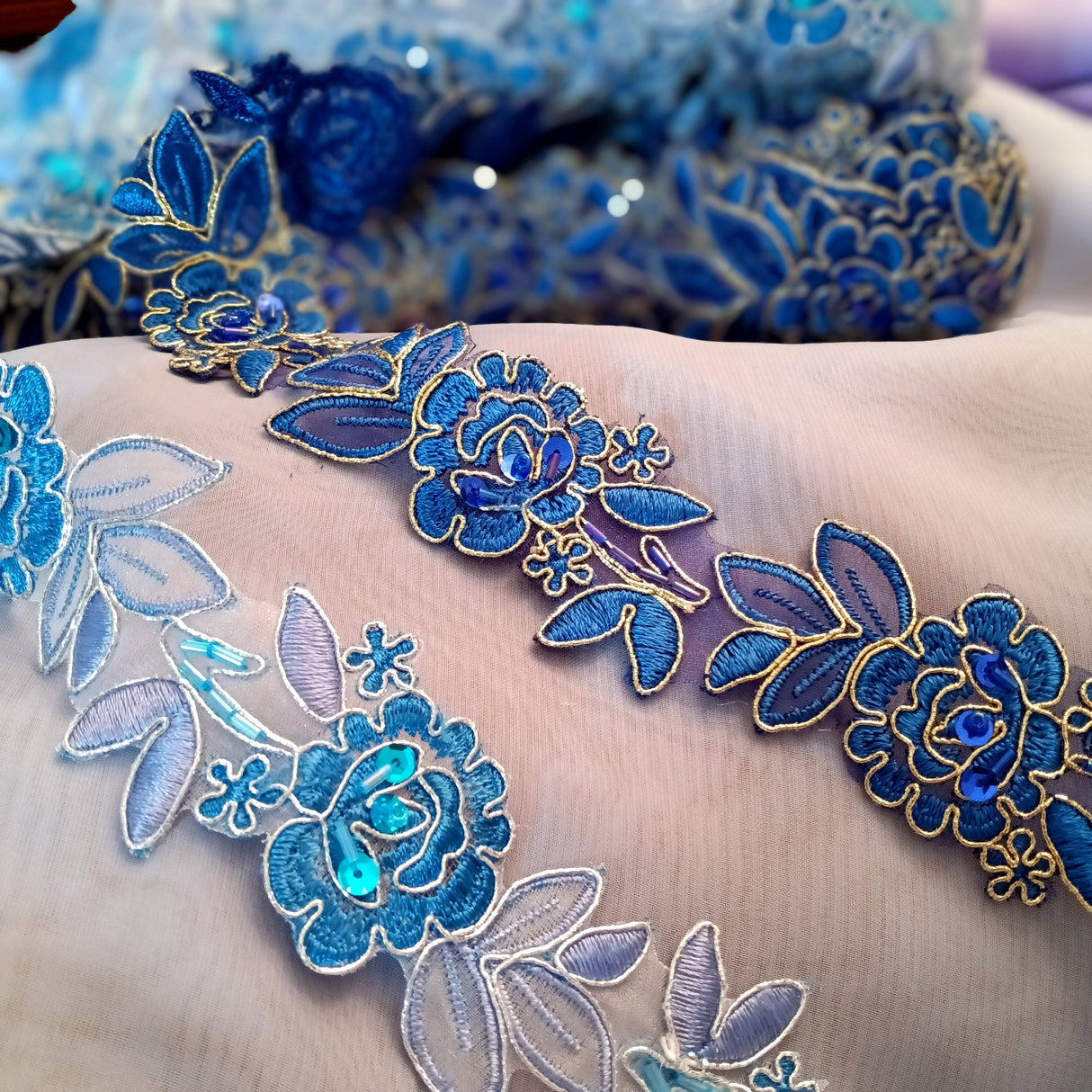 Beaded Corded Lace Trim 100% Polyester 1.5"