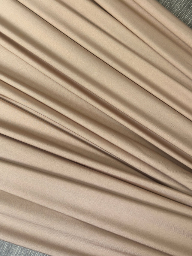Shiny Yoga Nylon Spandex Champagne
