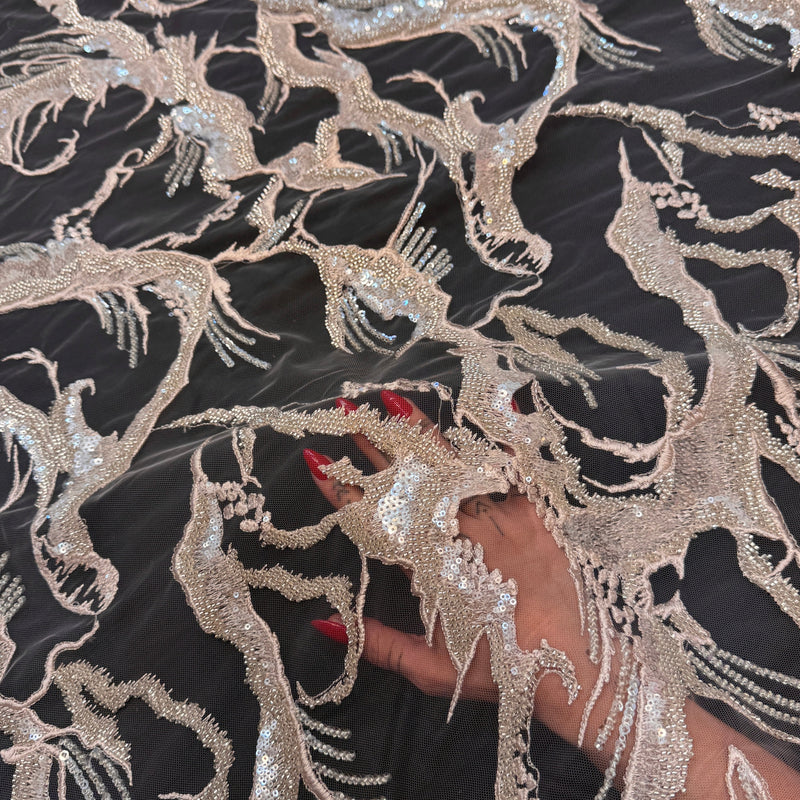 Sequin Embroidered Mesh Lace