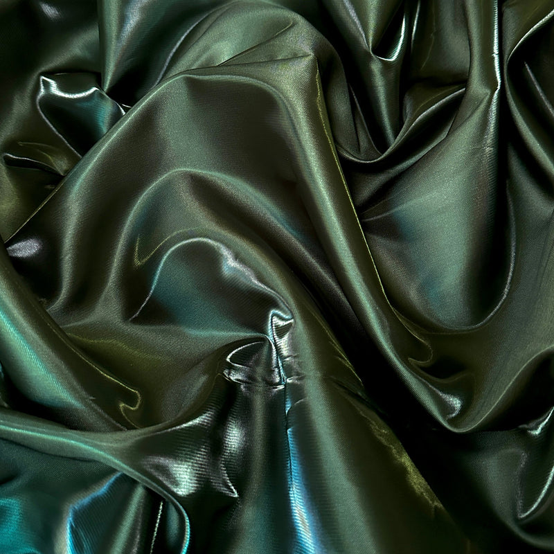 Liquid Bridal Satin Olive Green