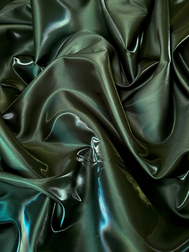 Liquid Bridal Satin Olive Green