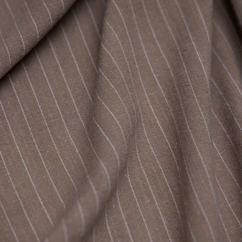 Pinstripe Linen Blend Tan
