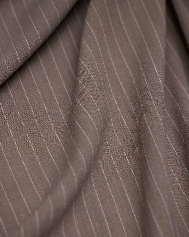 Pinstripe Linen Blend Tan
