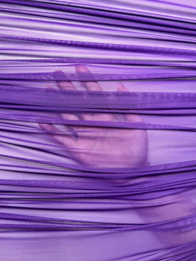 Purple 4-Way Stretch Power Mesh